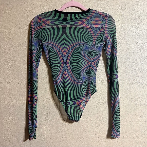 Mesh Psychedelic Print Bodysuit! - Picture 4 of 5